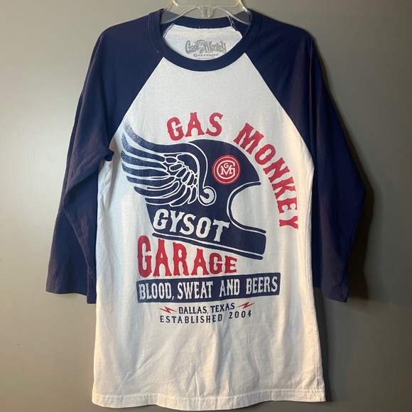 Gas Monkey Retro Ringer Tee - Picture 1 of 2